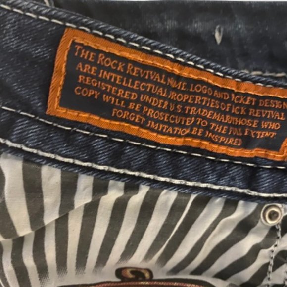 ROCK REVIVAL AXTEEN SKINNY STRETCH WOMEN JEANS Tag SZ 27 MEASURE Sz WAIST 29 3/4 - Picture 15 of 16